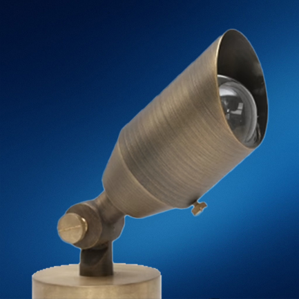 Brass Bullet Head Landscape Spot Light With Spike, 270 Lumens