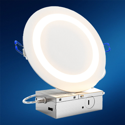 Recessed LED Lighting, 6 Inch, Slim Eclipse, Selectable CCT, 900 Lumen